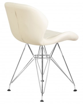 Стул обеденный DOBRIN BUTTERFLY CHROME, ножки хром, цвет кремовый в Лысьве - lysva.ok-mebel.com | фото 4