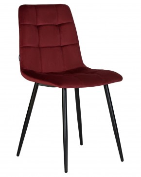 Стул обеденный DOBRIN CHILLY, Бордовый Holland 47, основание черный в Лысьве - lysva.ok-mebel.com | фото