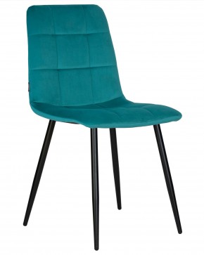 Стул обеденный DOBRIN CHILLY, Морской волны Holland 56, основание черное в Лысьве - lysva.ok-mebel.com | фото