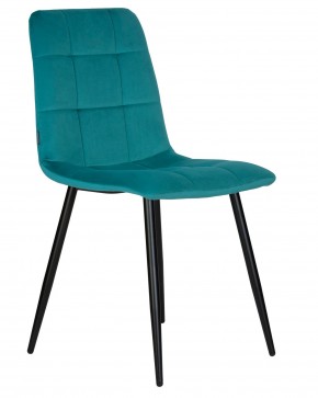 Стул обеденный DOBRIN CHILLY, Морской волны Holland 56, основание черное в Лысьве - lysva.ok-mebel.com | фото 2