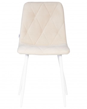 Стул обеденный DOBRIN CHILLY ROMBO, Бежевый Simple 44, основание белое в Лысьве - lysva.ok-mebel.com | фото 6