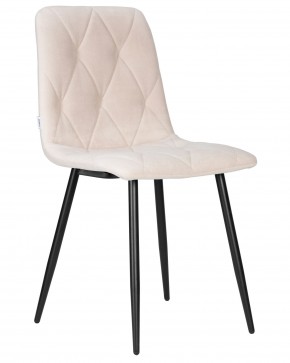Стул обеденный DOBRIN CHILLY ROMBO, Бежевый Simple 44, основание черный в Лысьве - lysva.ok-mebel.com | фото
