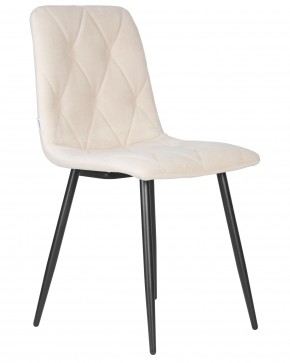 Стул обеденный DOBRIN CHILLY ROMBO, Бежевый Simple 44, основание черный в Лысьве - lysva.ok-mebel.com | фото 2
