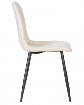 Стул обеденный DOBRIN CHILLY ROMBO, Бежевый Simple 44, основание черный в Лысьве - lysva.ok-mebel.com | фото 3