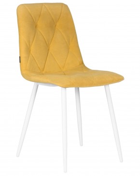 Стул обеденный DOBRIN CHILLY ROMBO, Горчичный Simple 15, основание белый в Лысьве - lysva.ok-mebel.com | фото