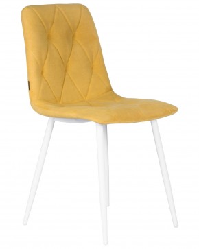 Стул обеденный DOBRIN CHILLY ROMBO, Горчичный Simple 15, основание белый в Лысьве - lysva.ok-mebel.com | фото 2