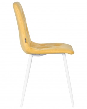 Стул обеденный DOBRIN CHILLY ROMBO, Горчичный Simple 15, основание белый в Лысьве - lysva.ok-mebel.com | фото 3