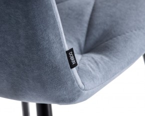 Стул обеденный DOBRIN CHILLY ROMBO, Серо-голубой Simple 26, основание черное в Лысьве - lysva.ok-mebel.com | фото 7
