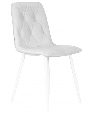 Стул обеденный DOBRIN CHILLY ROMBO, Светло-серый Simple 29, основание белое в Лысьве - lysva.ok-mebel.com | фото 2