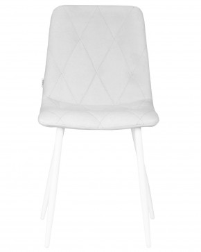 Стул обеденный DOBRIN CHILLY ROMBO, Светло-серый Simple 29, основание белое в Лысьве - lysva.ok-mebel.com | фото 6