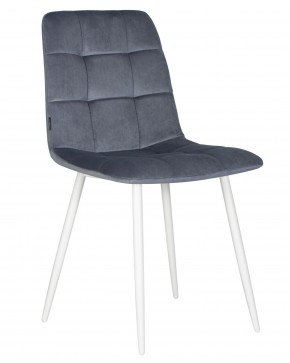 Стул обеденный DOBRIN CHILLY, Серо-голубой Holland 14, основание белое в Лысьве - lysva.ok-mebel.com | фото 2
