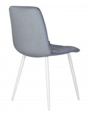 Стул обеденный DOBRIN CHILLY, Серо-голубой Holland 14, основание белое в Лысьве - lysva.ok-mebel.com | фото 4