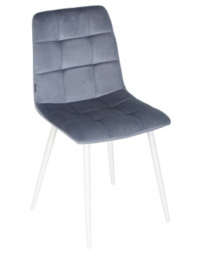 Стул обеденный DOBRIN CHILLY, Серо-голубой Holland 14, основание белое в Лысьве - lysva.ok-mebel.com | фото 7