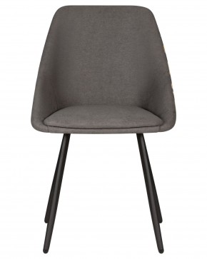 Стул обеденный DOBRIN MARKUS, ЭМАЛЬ ЧЕРНЫЙ МУАР ткань Candy Graphite+Escada Ochre в Лысьве - lysva.ok-mebel.com | фото 6