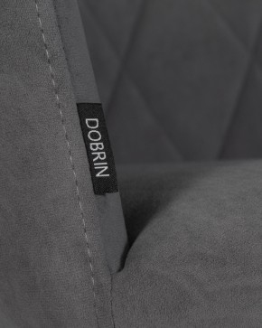 Стул обеденный DOBRIN ROBY, ЭМАЛЬ ЧЕРНЫЙ МУАР велюр Catania Silver в Лысьве - lysva.ok-mebel.com | фото 9