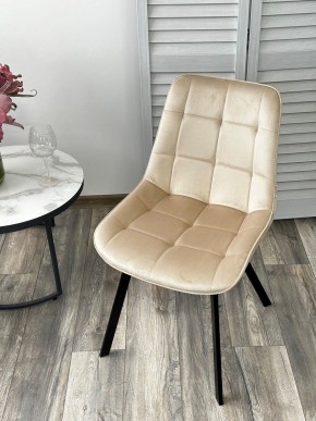 Стул ONION G062-03 светлый беж, велюр/ черный каркас М-City в Лысьве - lysva.ok-mebel.com | фото 2