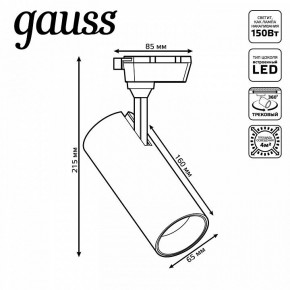 Светильник на штанге Gauss Track Light TR062 в Лысьве - lysva.ok-mebel.com | фото 5