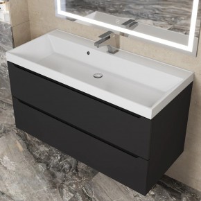 Тумба под раковину Uperwood Tanos 100 см, подвесная, черная матовая в Лысьве - lysva.ok-mebel.com | фото