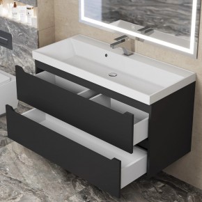 Тумба под раковину Uperwood Tanos 100 см, подвесная, черная матовая в Лысьве - lysva.ok-mebel.com | фото 10