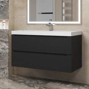 Тумба под раковину Uperwood Tanos 100 см, подвесная, черная матовая в Лысьве - lysva.ok-mebel.com | фото 8