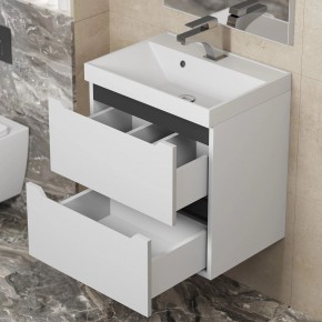 Тумба под раковину Uperwood Tanos 50 см, подвесная, белая/графит в Лысьве - lysva.ok-mebel.com | фото 7