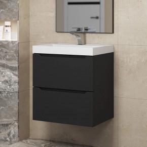 Тумба под раковину Uperwood Tanos 50 см, подвесная, черная матовая в Лысьве - lysva.ok-mebel.com | фото