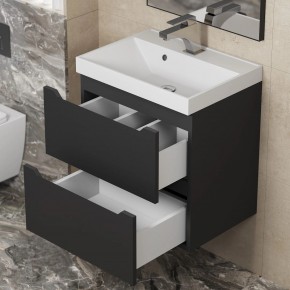Тумба под раковину Uperwood Tanos 50 см, подвесная, черная матовая в Лысьве - lysva.ok-mebel.com | фото 2