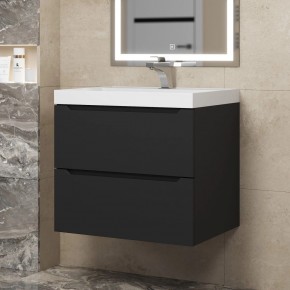 Тумба под раковину Uperwood Tanos 60 см, подвесная, черная матовая в Лысьве - lysva.ok-mebel.com | фото