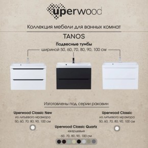 Тумба под раковину Uperwood Tanos 70 см, подвесная, белая/графит в Лысьве - lysva.ok-mebel.com | фото 10