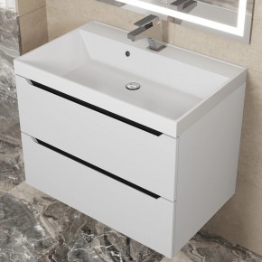 Тумба под раковину Uperwood Tanos 70 см, подвесная, белая/графит в Лысьве - lysva.ok-mebel.com | фото 9