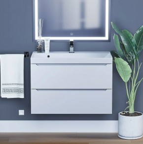 Тумба под раковину Uperwood Tanos 80 см, подвесная, белая матовая в Лысьве - lysva.ok-mebel.com | фото