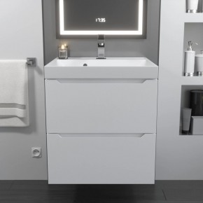Тумба с раковиной Uperwood Tanos 50 см, подвесная, белая матовая в Лысьве - lysva.ok-mebel.com | фото 10