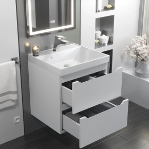 Тумба с раковиной Uperwood Tanos 50 см, подвесная, белая матовая в Лысьве - lysva.ok-mebel.com | фото 11