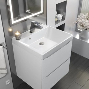 Тумба с раковиной Uperwood Tanos 50 см, подвесная, белая матовая в Лысьве - lysva.ok-mebel.com | фото 9