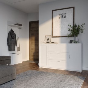 Тумба СИРИУС с откидной полкой для обуви, цвет белый в Лысьве - lysva.ok-mebel.com | фото 4