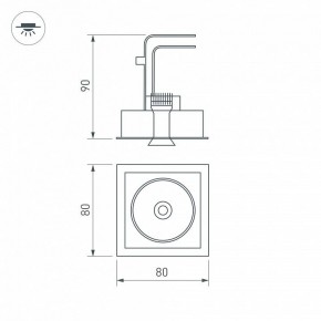 Встраиваемый светильник Arlight CL-SIMPLE-S80x80-9W Warm3000 (BK, 45 deg) 028149 в Лысьве - lysva.ok-mebel.com | фото 9