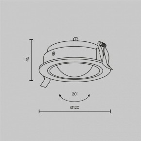 Встраиваемый светильник Maytoni Lens DL105-12W3K-W в Лысьве - lysva.ok-mebel.com | фото 6