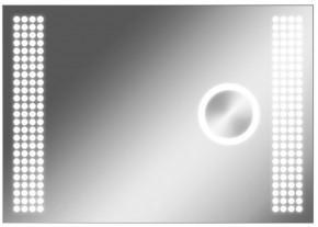 Зеркало Cosmo 100 alum (линза) с подсветкой Sansa (SCL1026Z) в Лысьве - lysva.ok-mebel.com | фото