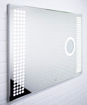 Зеркало Cosmo 100 alum (линза) с подсветкой Sansa (SCL1026Z) в Лысьве - lysva.ok-mebel.com | фото 3