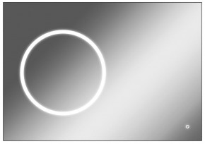 Зеркало Eclipse 100 black с подсветкой Sansa (SE1032Z) в Лысьве - lysva.ok-mebel.com | фото