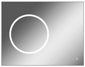 Зеркало Eclipse 90 black с подсветкой Sansa (SE1031Z) в Лысьве - lysva.ok-mebel.com | фото 1
