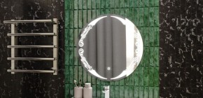 Зеркало Канберра 700х700 с подсветкой Домино (GL7032Z) в Лысьве - lysva.ok-mebel.com | фото 7